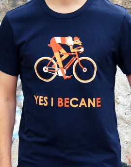 Tee Shirt Cycliste "chasse patate'' bleu Navy