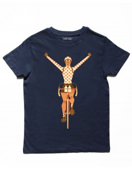 Tee shirt enfant bleu ''maillot à pois''