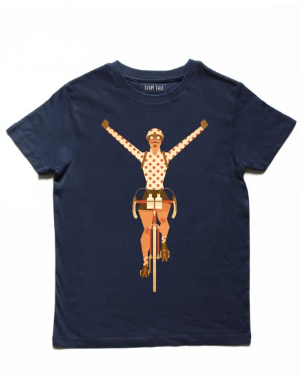 Tee shirt enfant bleu ''maillots à pois''
