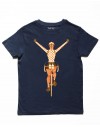 Tee shirt enfant bleu ''maillots à pois''