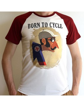 Tee-shirt base ball homme borne to cycle "English"