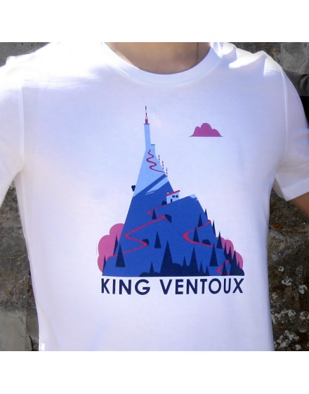 Tee shirt homme "King Ventoux" blanc