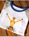 Tee shirt enfant tricolor ''maillot jaune''