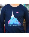 Tee shirt manche longue homme "King Ventoux" bleu