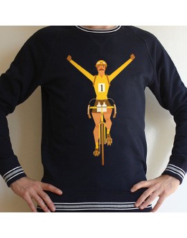 Sweat col rond homme  ''Maillot jaune''