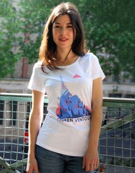 Tee shirt femme "Queen Ventoux'' blanc