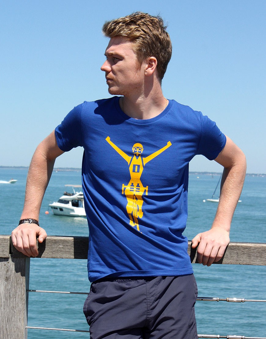 Tee shirt homme "Maillot jaune" sérigraphie - TEAMTALE