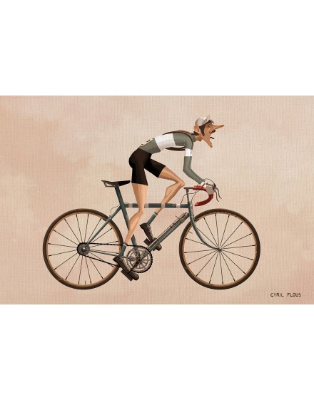 Illustration sur toile ''Rouleur'' 30x20 cm