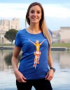 Tee shirt femme "Championne'' bleu