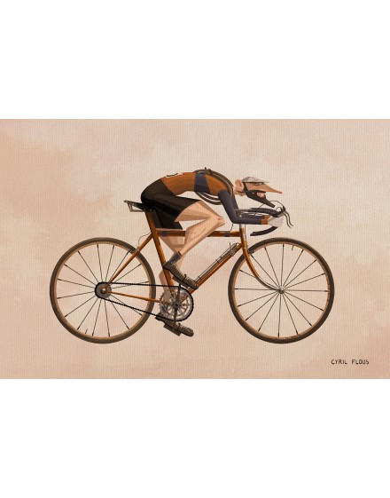 Illustration sur toile ''Rouleur'' 30x20 cm