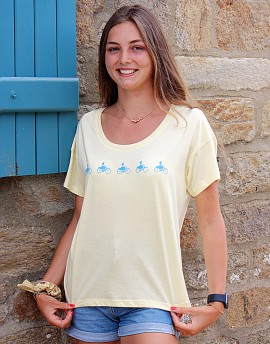 Tee shirt femme "Demoiselles'' jaune