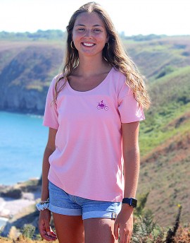 Tee shirt femme "Demoiselles'' rose