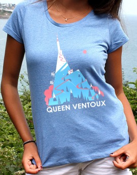 Tee shirt femme "Queen Ventoux'' bleu